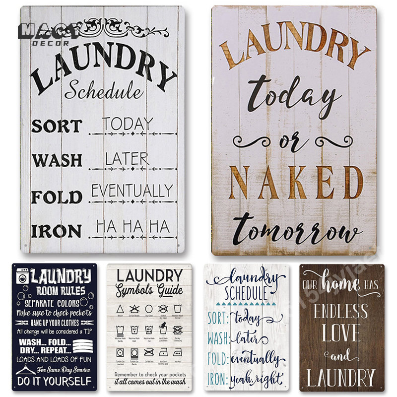 Home Bathroom Wall Art - Targa in Metallo con Slogan, Decorazione
