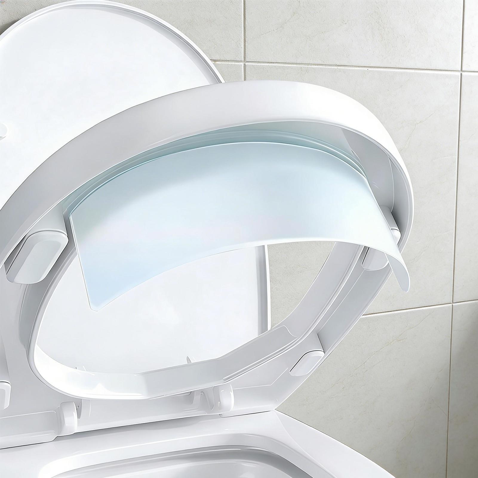 Home Bathroom With Two Toilets - Protezione Antispruzzi per WC ad Alta