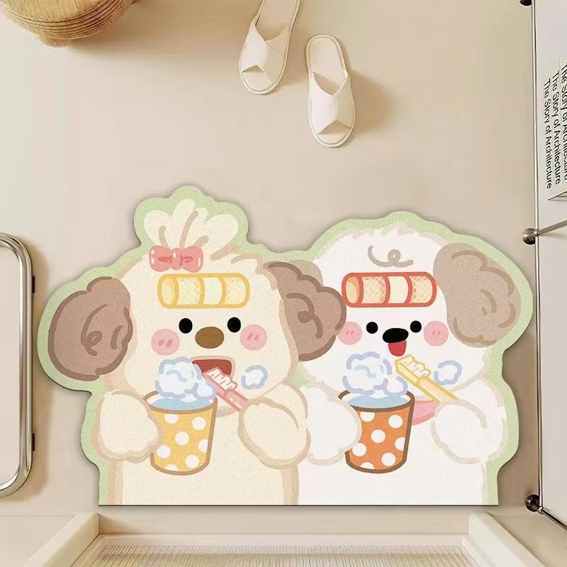 Home Made Bathroom Vanity - VIKAMA Tappetino per porta in stile
