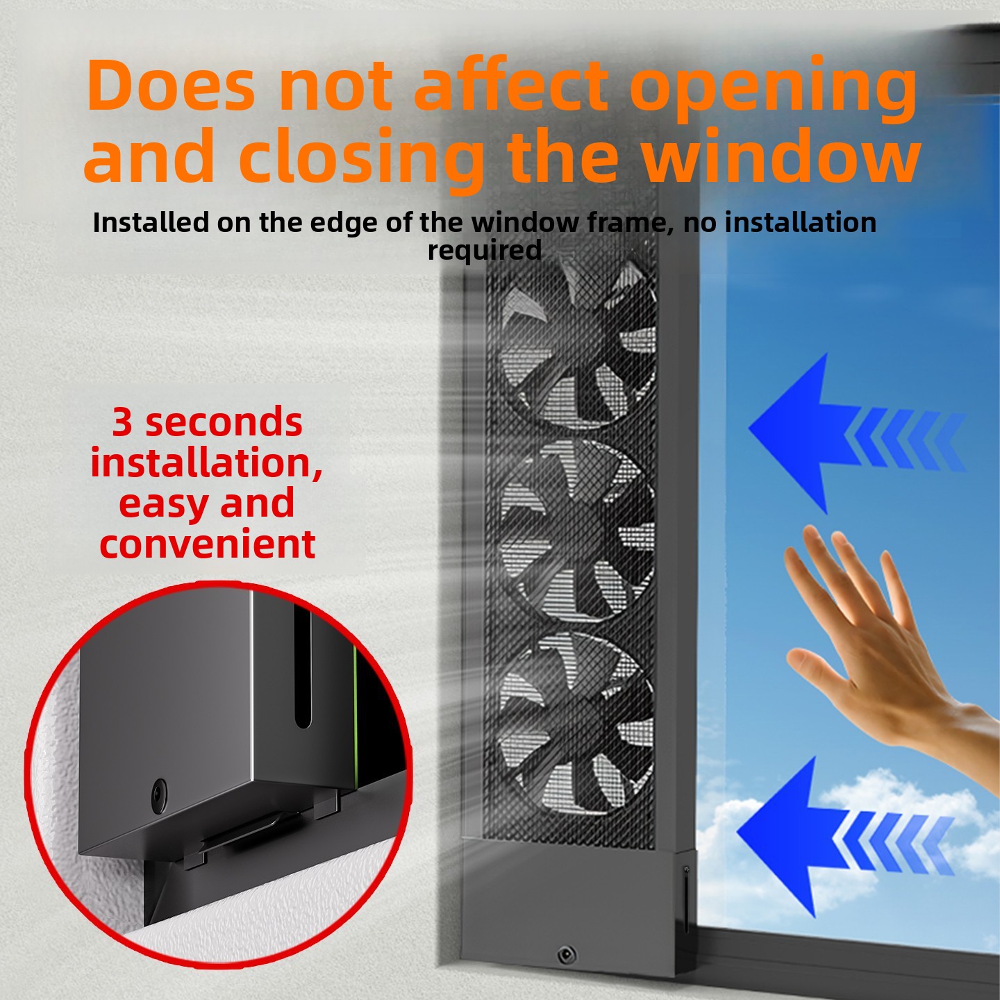 Home Bathroom Ventilation - Ventilatore da Finestra Senza Attrezzi –