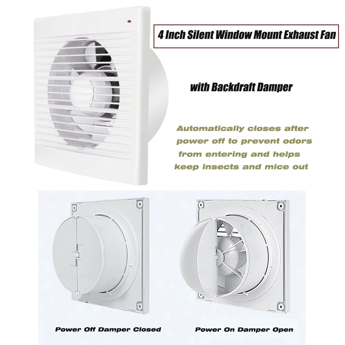 Home Bathroom Ventilation - Ventilatore di scarico silenzioso da 4