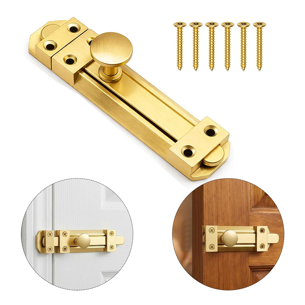 Home Bathroom Hardware - Serratura scorrevole in ottone massiccio da