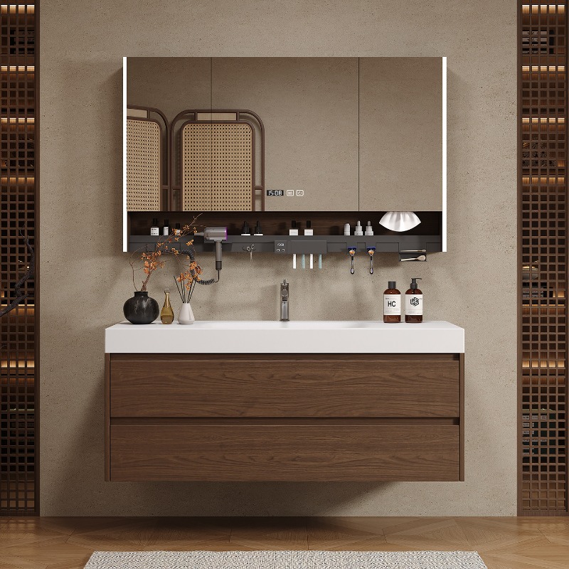 Home Bathroom Vanity Combo - Armadietto da Bagno con Partizioni in