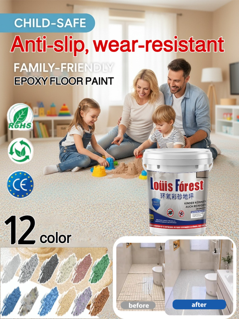 Home Bathroom Wear - Vernice Epossidica Autolivellante per Pavimenti in