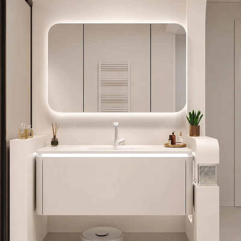 Home Bathroom Vanity Combo - Mobile Bagno Sospeso con Lavabo Integrato
