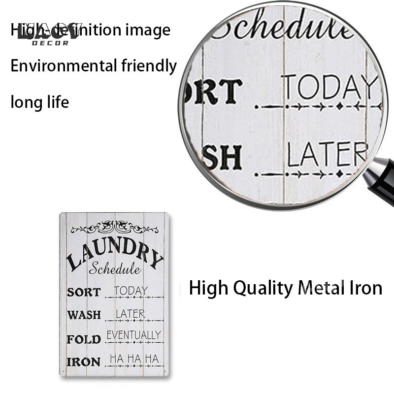Targa in Metallo con Slogan, D - Home Bathroom Wall Art recensione e prezzo