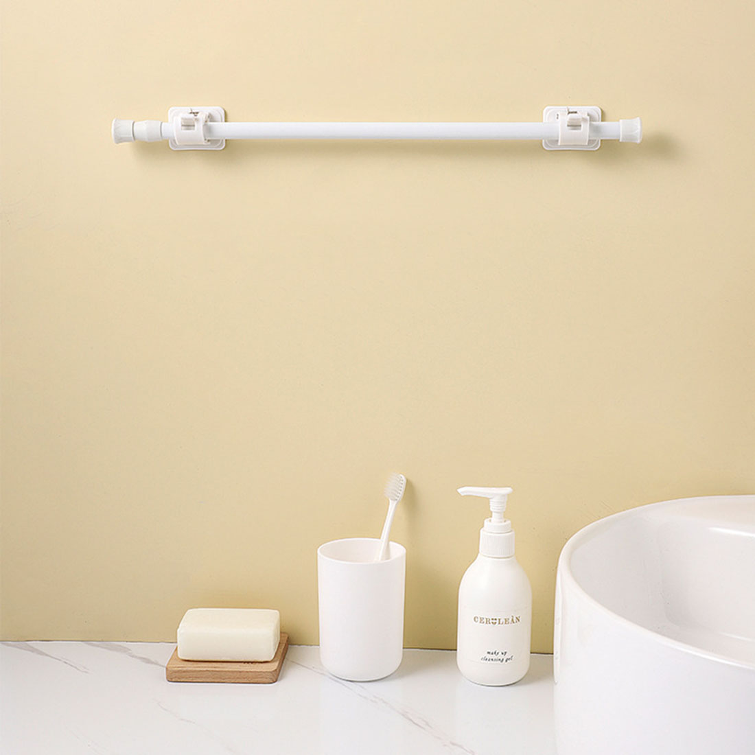 Asta telescopica caricata a mo - Home Bathroom Hardware recensione e prezzo