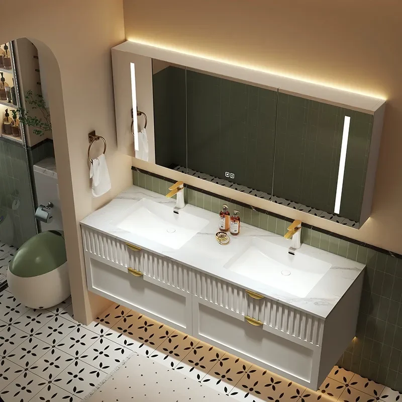 Mobile Bagno Stile Crema con L - Home Bathroom Vanity Combo recensione e prezzo