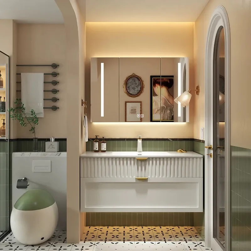 Mobile Bagno Stile Crema con L - Home Bathroom Vanity Combo recensione e prezzo