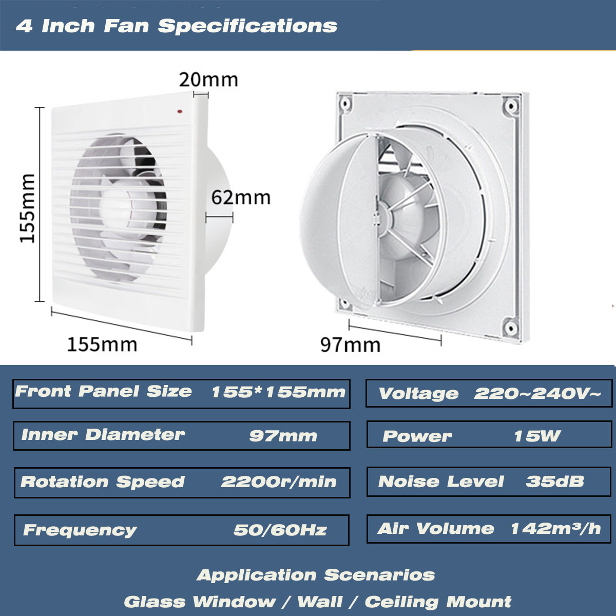 Ventilatore di scarico silenzi - Home Bathroom Ventilation recensione e prezzo