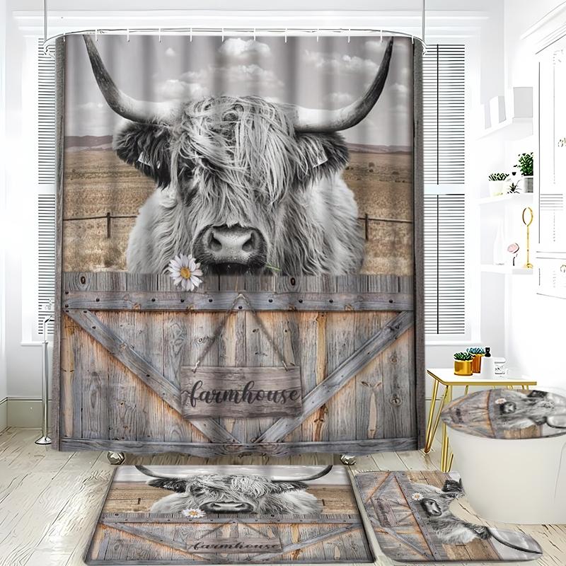 Set di 1/3/4 Pezzi con Mucca d - Home Bathroom With Two Toilets recensione e prezzo
