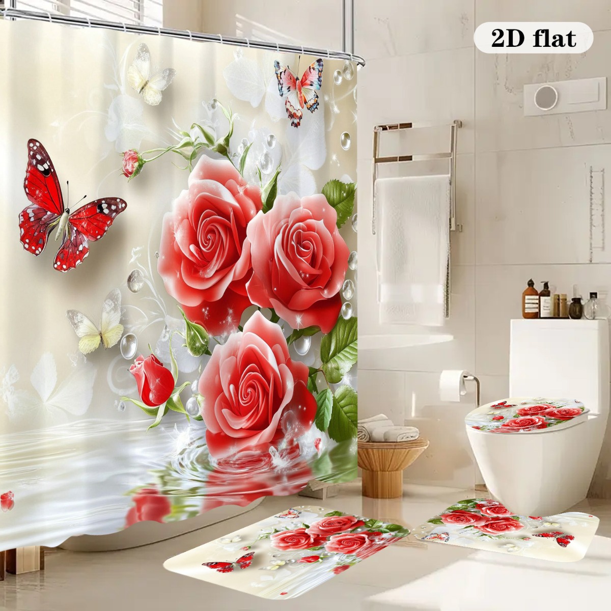 Set di 4 Pezzi per la Decorazi - Home Bathroom With Two Toilets recensione e prezzo