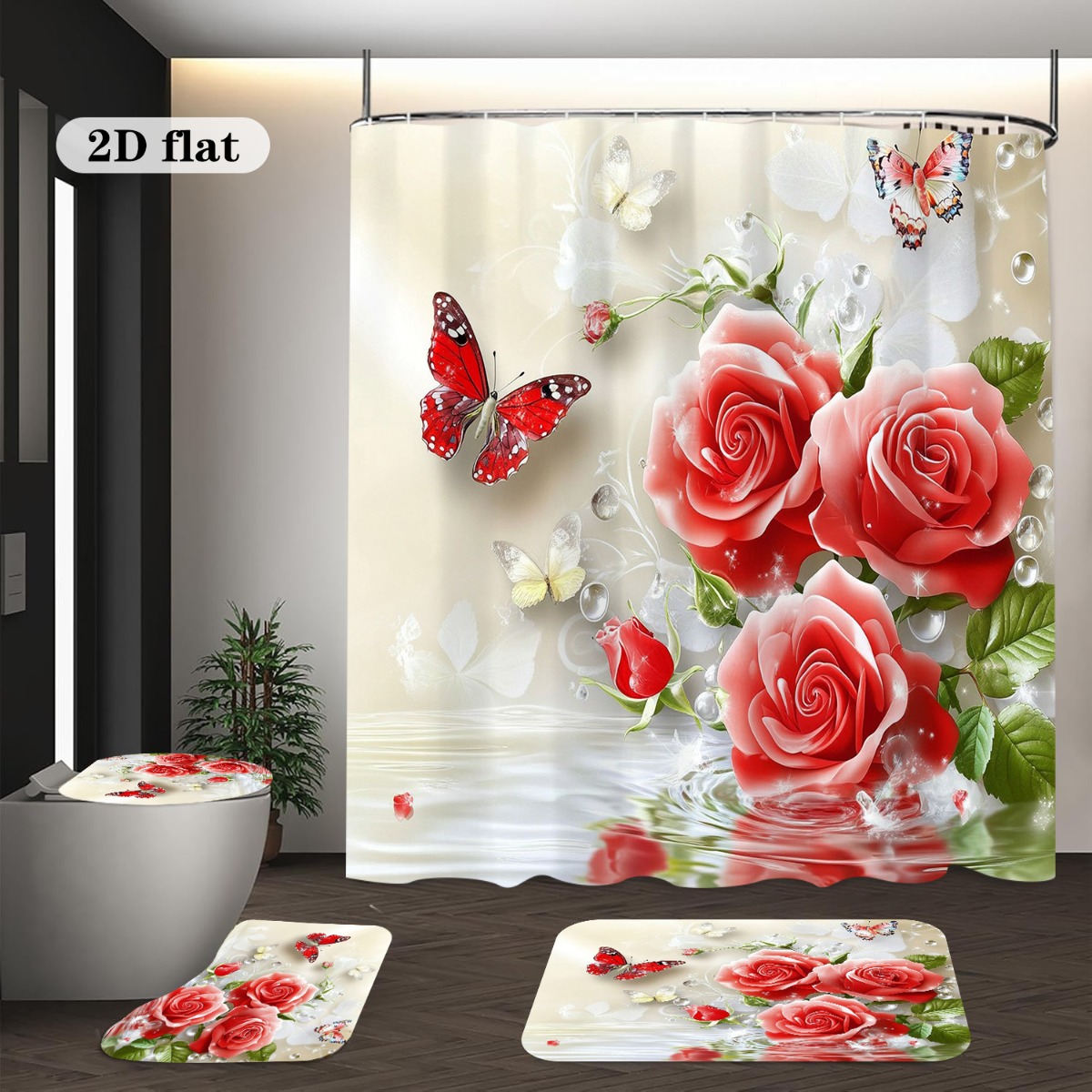 Set di 4 Pezzi per la Decorazi - Home Bathroom With Two Toilets recensione e prezzo